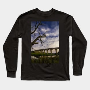 River Wharfe and Arthington Viaduct under Moonlight Long Sleeve T-Shirt